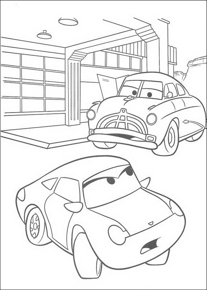 Plansa de colorat cu Cars pixar 96 230